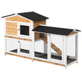 2 Storey Rabbit/Chicken  Hut Wooden Bunny/Chicken Hut Small Animal House With Ramp